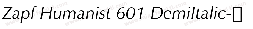 Zapf Humanist 601 DemiItalic字体转换